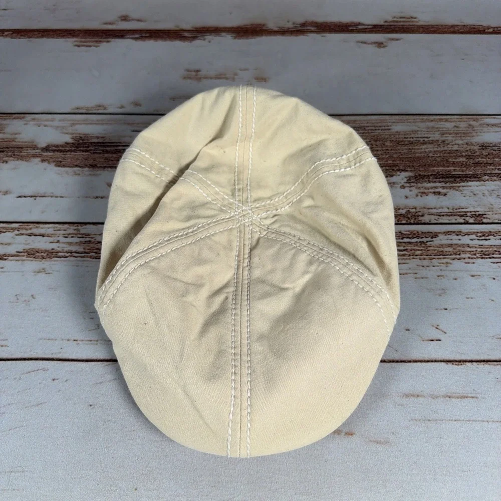 Tommy Bahama 100% Cotton Newsboy Hat Khaki L XL Used